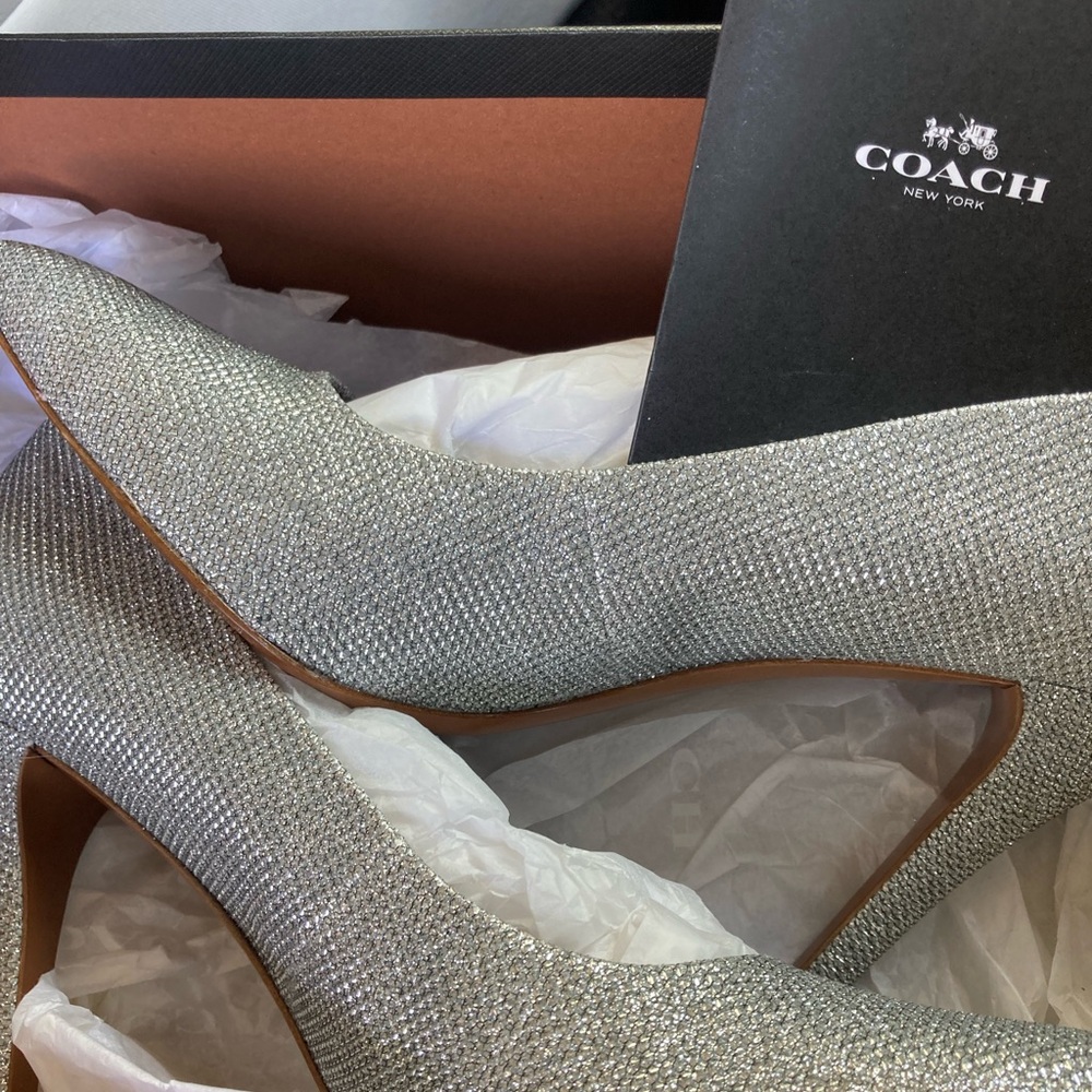 Coach Silver Heels Elegant Design
